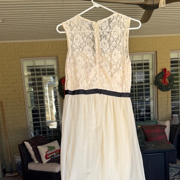 ASOS Cream Lace Dress with Black Trim - Picture 6 of 6